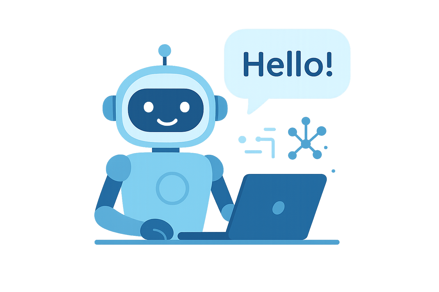 Illustration of AI and chatbots for beginners