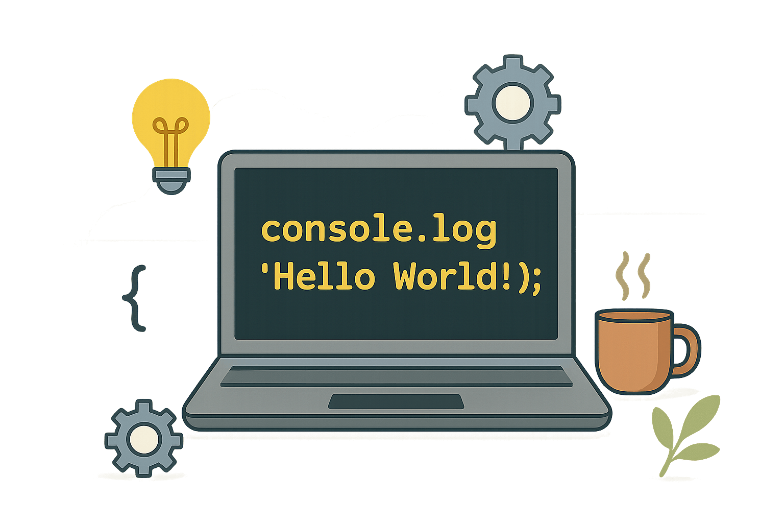 Beginner friendly JavaScript coding illustration